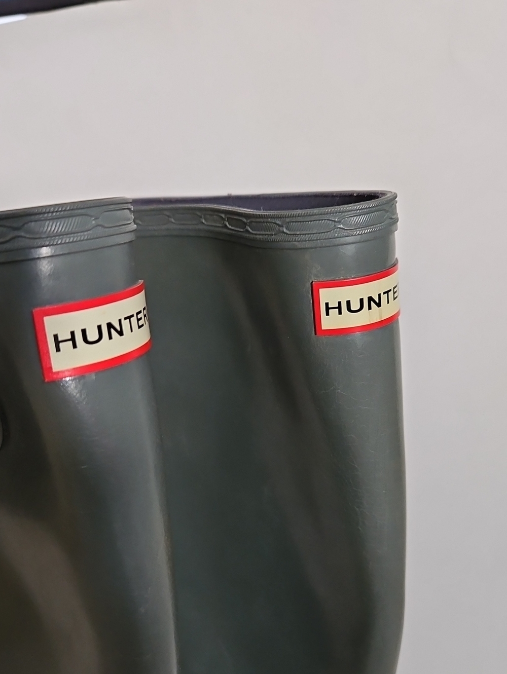 HUNTER Tall Green Rain Boots Size 7 - Picture 4 of 12